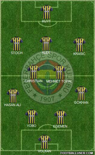 Fenerbahçe SK Formation 2012