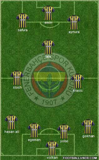 Fenerbahçe SK Formation 2012