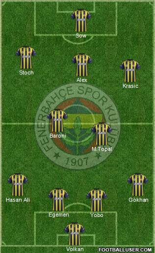 Fenerbahçe SK Formation 2012