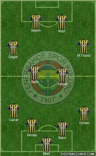 Fenerbahçe SK Formation 2012