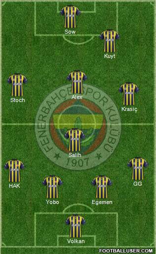 Fenerbahçe SK Formation 2012