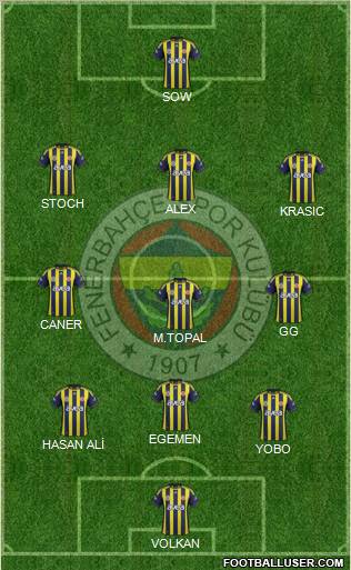Fenerbahçe SK Formation 2012