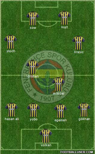 Fenerbahçe SK Formation 2012