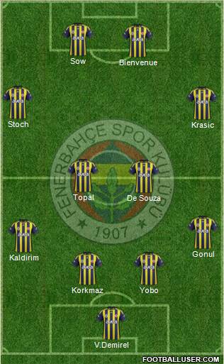 Fenerbahçe SK Formation 2012