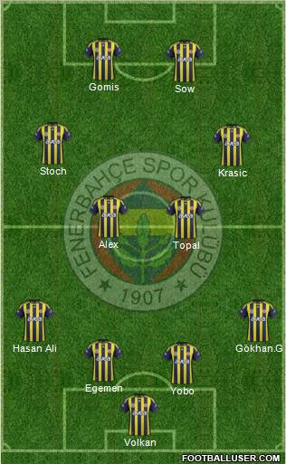 Fenerbahçe SK Formation 2012