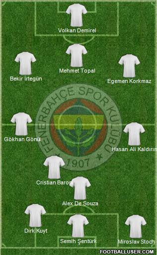 Fenerbahçe SK Formation 2012