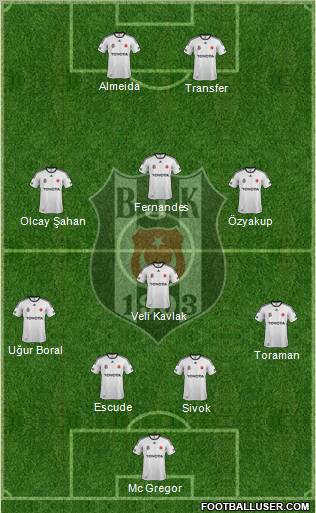 Besiktas JK Formation 2012