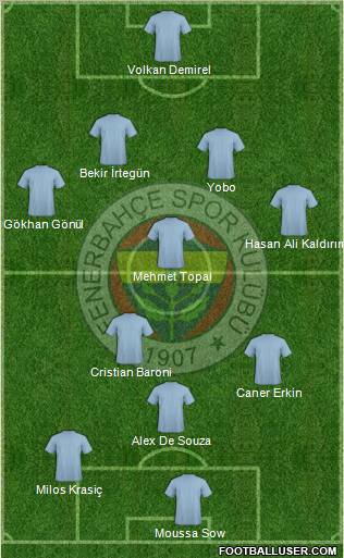Fenerbahçe SK Formation 2012