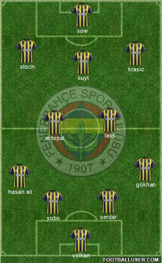 Fenerbahçe SK Formation 2012