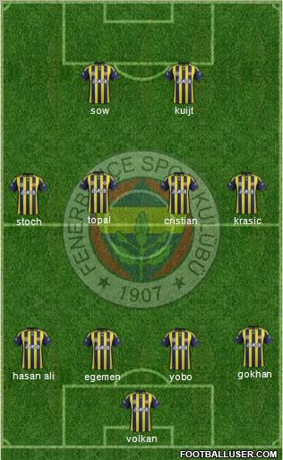 Fenerbahçe SK Formation 2012
