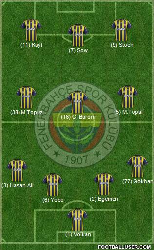Fenerbahçe SK Formation 2012