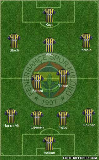 Fenerbahçe SK Formation 2012