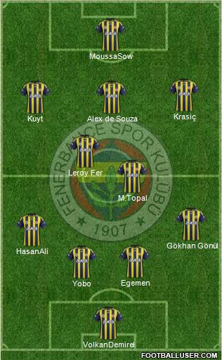 Fenerbahçe SK Formation 2012