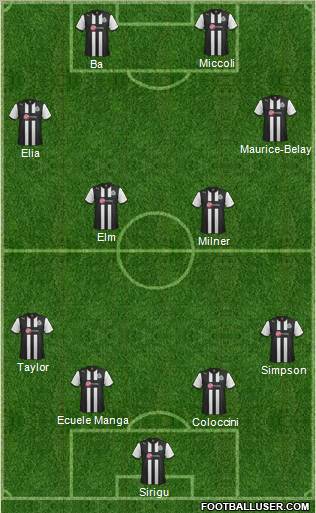 Newcastle United Formation 2012