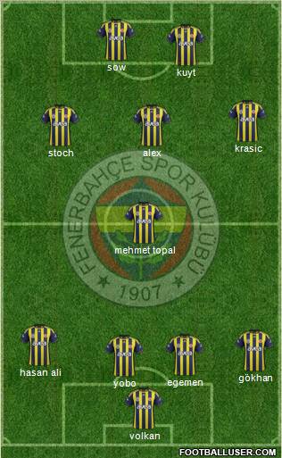 Fenerbahçe SK Formation 2012