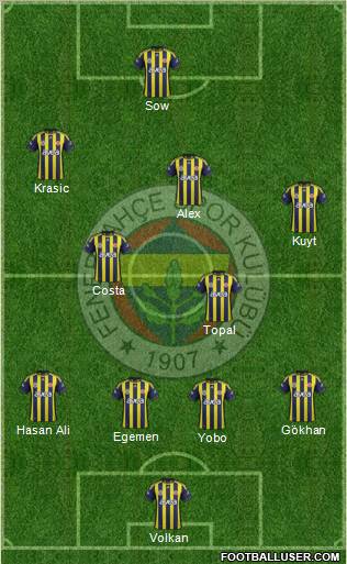 Fenerbahçe SK Formation 2012