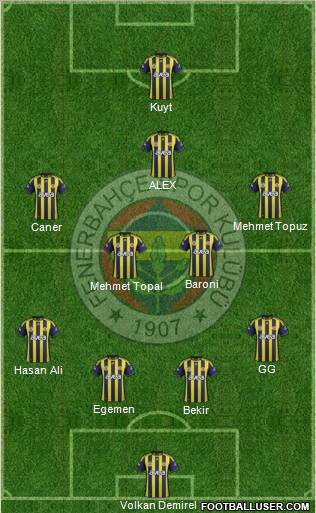 Fenerbahçe SK Formation 2012