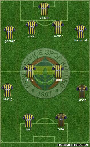 Fenerbahçe SK Formation 2012