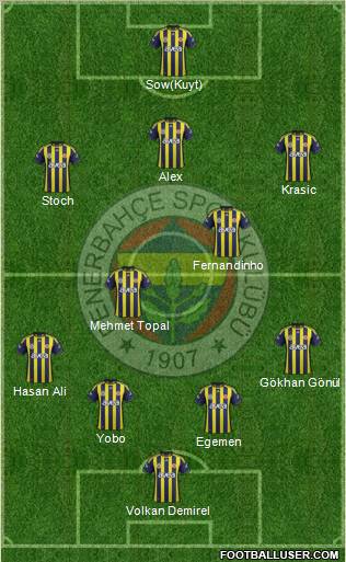 Fenerbahçe SK Formation 2012