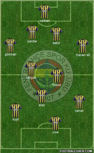 Fenerbahçe SK Formation 2012
