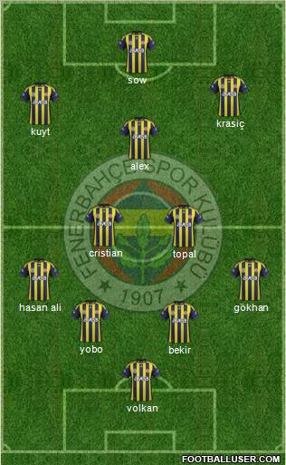 Fenerbahçe SK Formation 2012