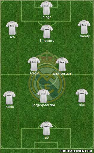 Real Madrid C.F. Formation 2012