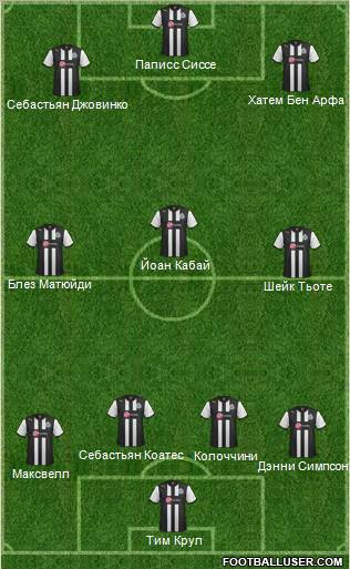 Newcastle United Formation 2012