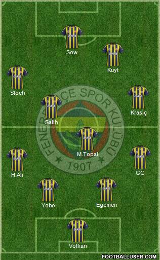 Fenerbahçe SK Formation 2012