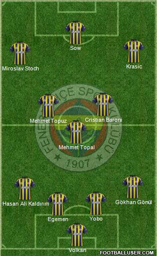 Fenerbahçe SK Formation 2012