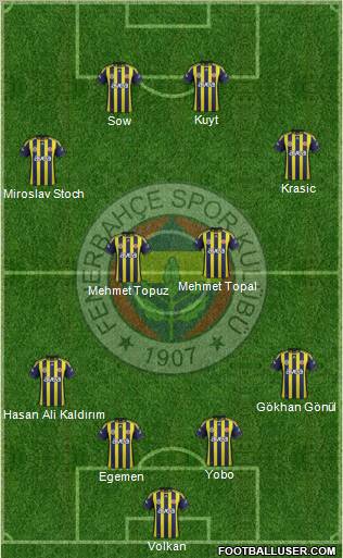 Fenerbahçe SK Formation 2012