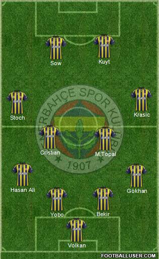 Fenerbahçe SK Formation 2012