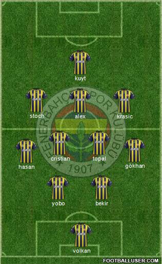 Fenerbahçe SK Formation 2012
