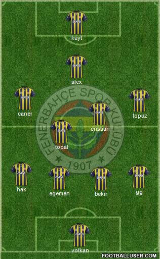 Fenerbahçe SK Formation 2012