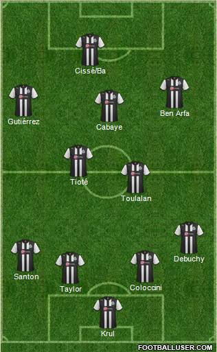 Newcastle United Formation 2012