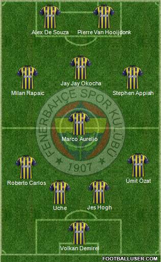 Fenerbahçe SK Formation 2012