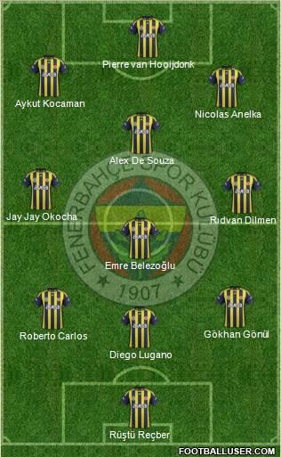Fenerbahçe SK Formation 2012