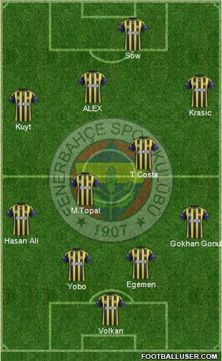 Fenerbahçe SK Formation 2012