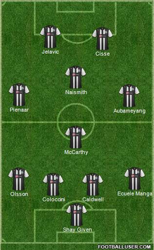 Newcastle United Formation 2012