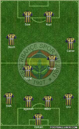 Fenerbahçe SK Formation 2012