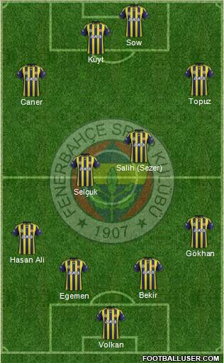 Fenerbahçe SK Formation 2012
