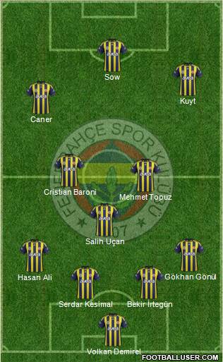 Fenerbahçe SK Formation 2012