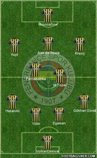 Fenerbahçe SK Formation 2012