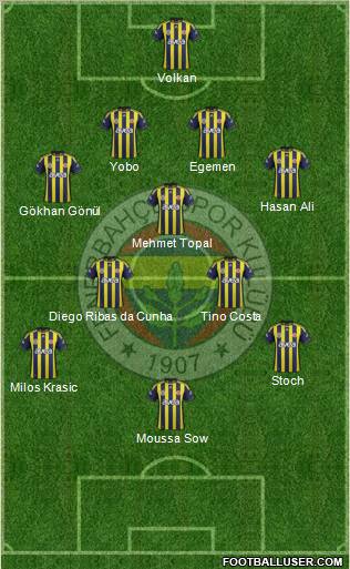 Fenerbahçe SK Formation 2012