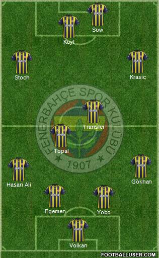 Fenerbahçe SK Formation 2012