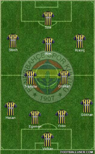 Fenerbahçe SK Formation 2012