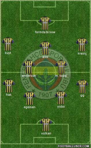 Fenerbahçe SK Formation 2012