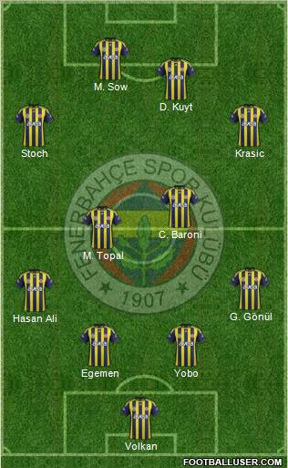 Fenerbahçe SK Formation 2012