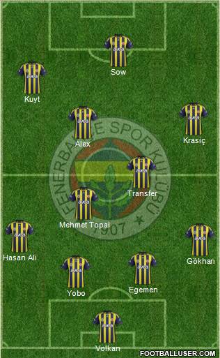 Fenerbahçe SK Formation 2012