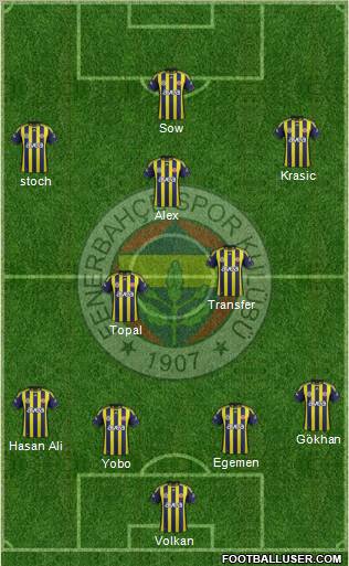Fenerbahçe SK Formation 2012