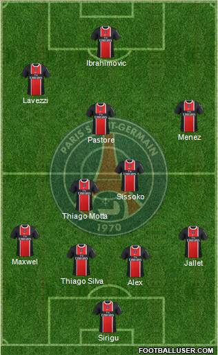 Paris Saint-Germain Formation 2012